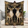 Deer Blanket Durable Comfort Great for Bedding Office Chair Bed for All Seasons Playful Design Suitable for Gifting Relatives and Friends