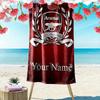 Name Custom FC Logo Arsenal Print Beach Towel, Large Soft Quick Dry Towel for Beach Camping Swimming