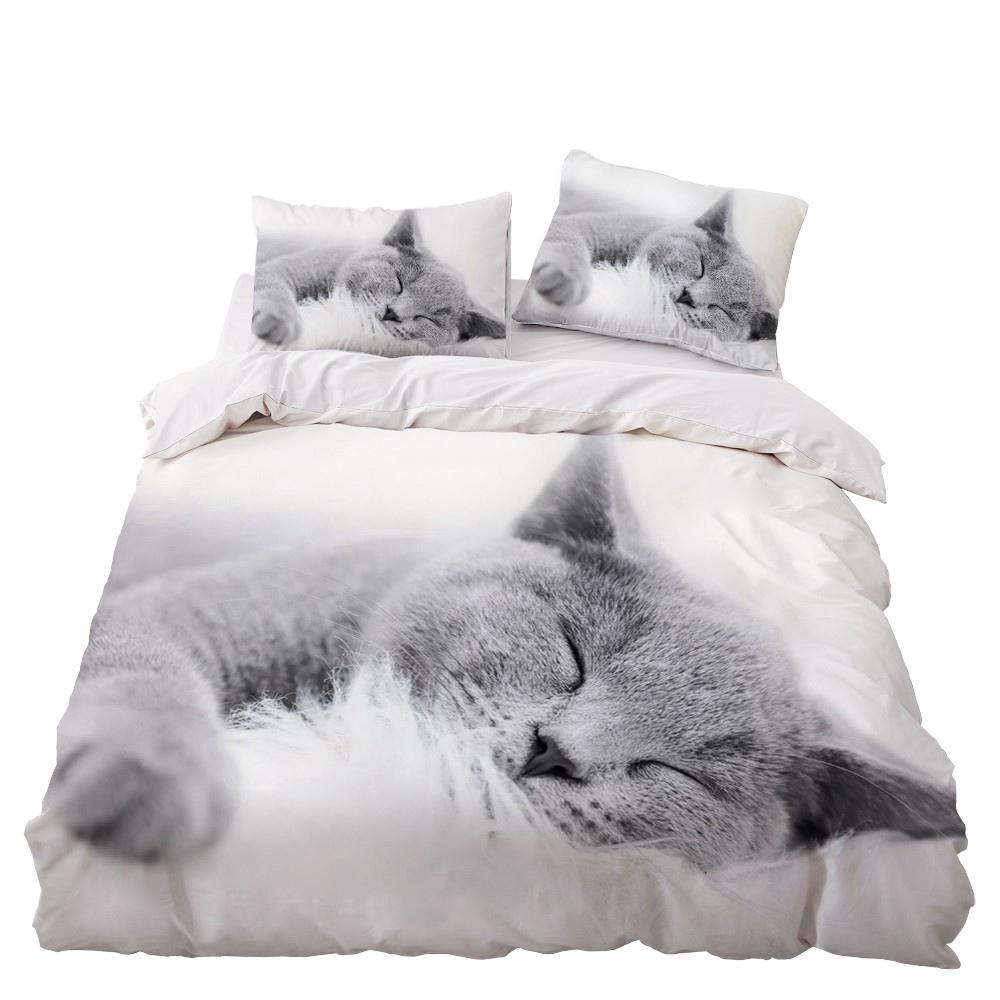 Dream NS Cute Pet Dog Roupa De Cama Bedding Set Home Textiles Set King Queen Pet Cat Duvet Cover Couette Bedclothes 2/3pcs