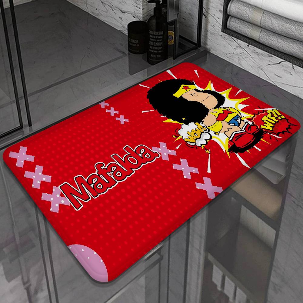 M-Mafalda Cartoon Room Mats Retro Multiple Choice Living Room Kitchen Rug Non-Slip Welcome Rug