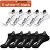 6-10 Pairs High Quality Socks Men's Summer Man Short Socks Breathable Ankle Socks Cotton Sports Socks Black Thin Cut Run Men