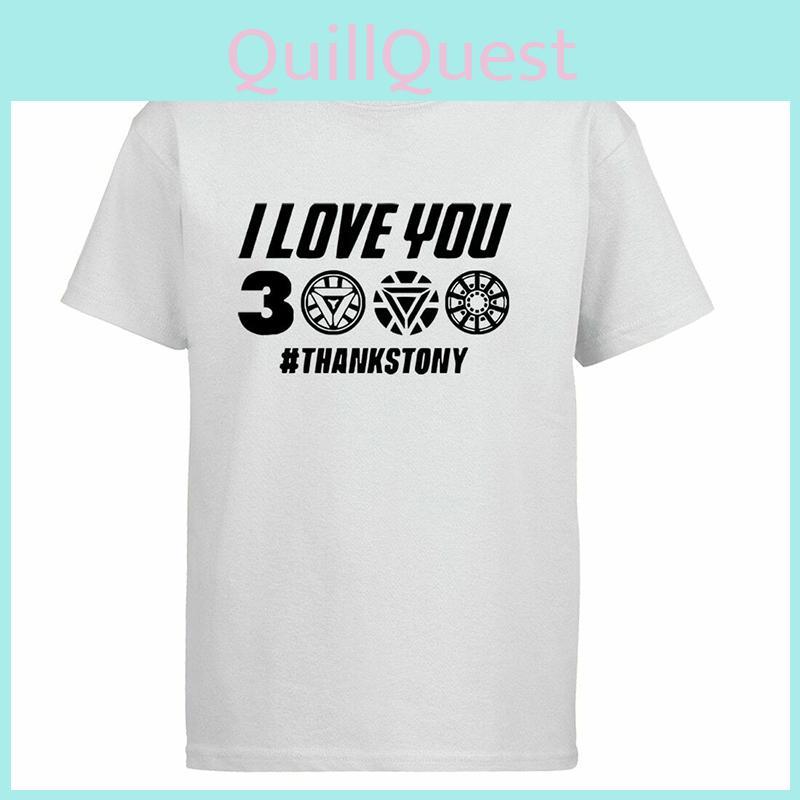 Klassisches Avengers Endgame Iron Man Tony Stark T-Shirt „Ich liebe dich 3000“-Design