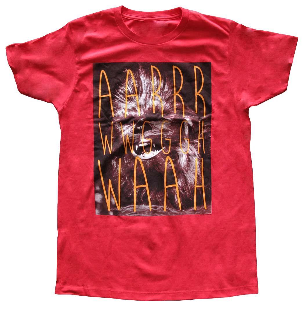Star Wars Chewbacca AARRRWWGGHWAAH Red Men s T-Shirt New S