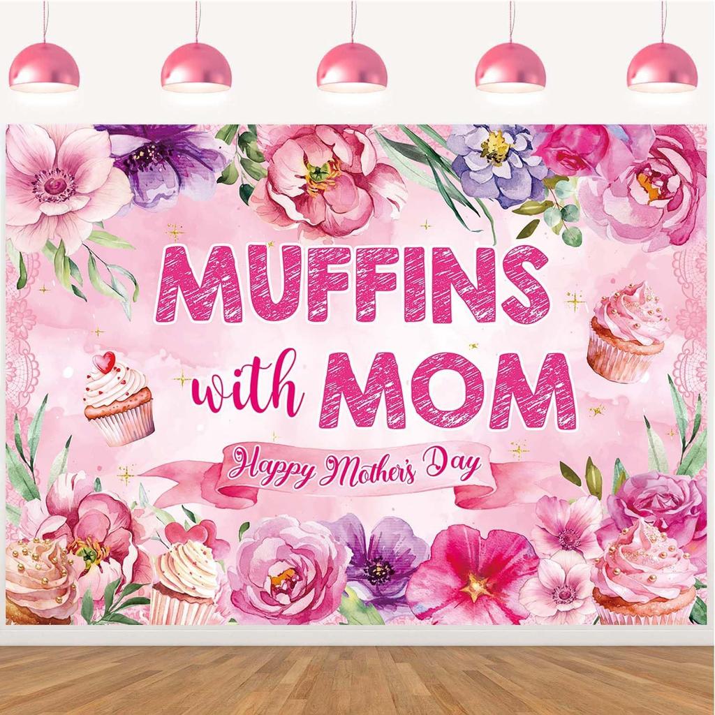 Flower Mother's Day Party Celebration Decorative Background Cloth Garden Arrangement Background