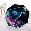 1pc Neon Cat Outdoor Umbrella - Automatic Opening/Closing, Portable 3-Fold Design, 8-Rib Iron Frame, Perfect Gift for Fans and Travelers.L007