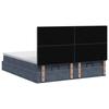 Ottoman Bed with Mattress and LED Dark Gray 160 x 200 cm Velvet
