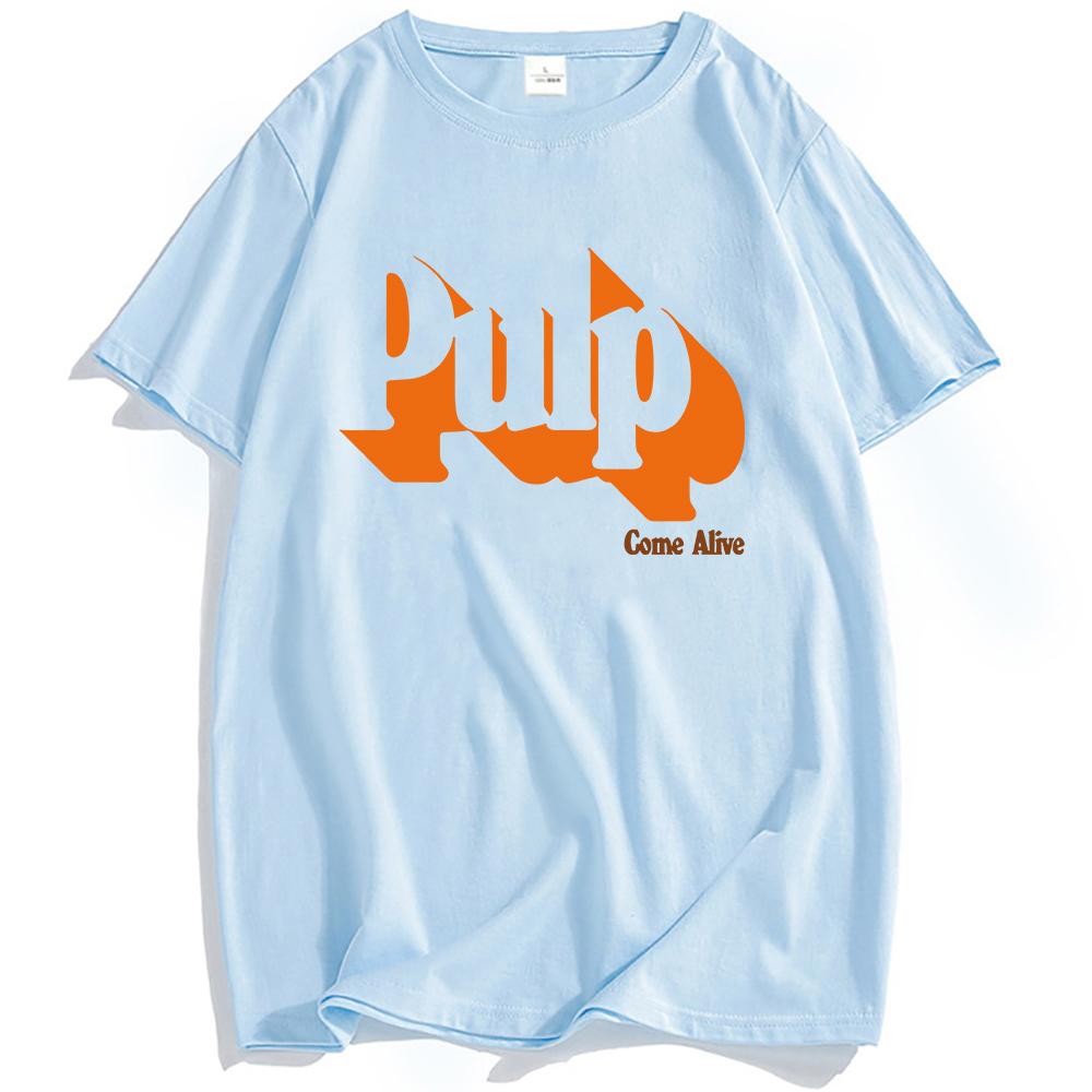 Oživte se Pulp Tričko Bavlna Léto Krátký Rukáv Trička pro Muže Streetwear Hip Hop Unisex Trička Bavlna Volné Pánské Tričko
