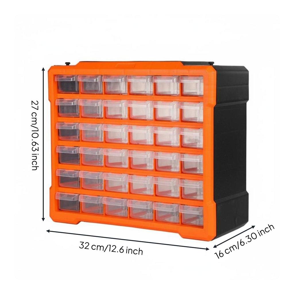 Small Parts Organizer Cabinet Adjustable Dividers Screw