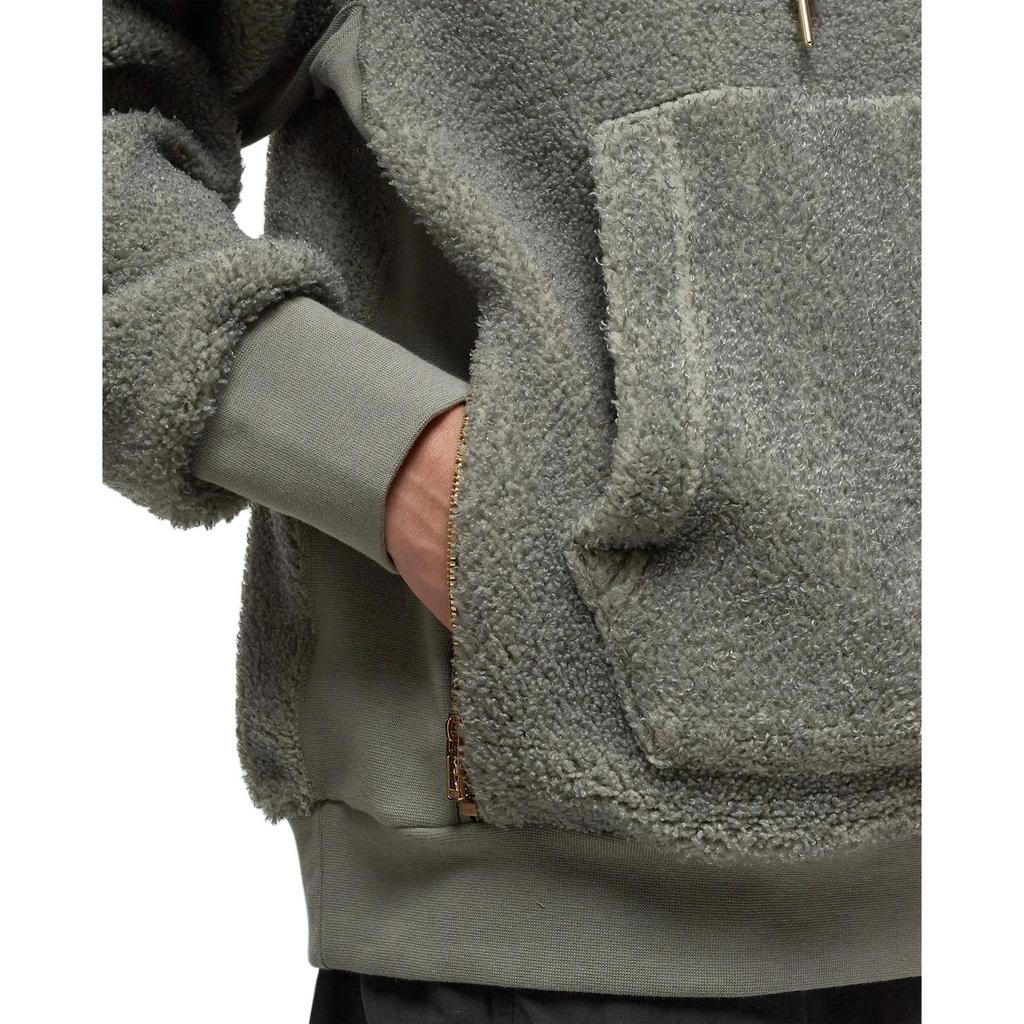 Nike NBA Pullover Hoodie With Logo Print Long Sleeve Zip-Up Men Tops Gray FD8466-053