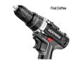 Dual Speed Industrial-Grade Cordless Impact Drill, Rechargeable Electric Screwdriver with Lithium Battery for Household and Multifunctional Use