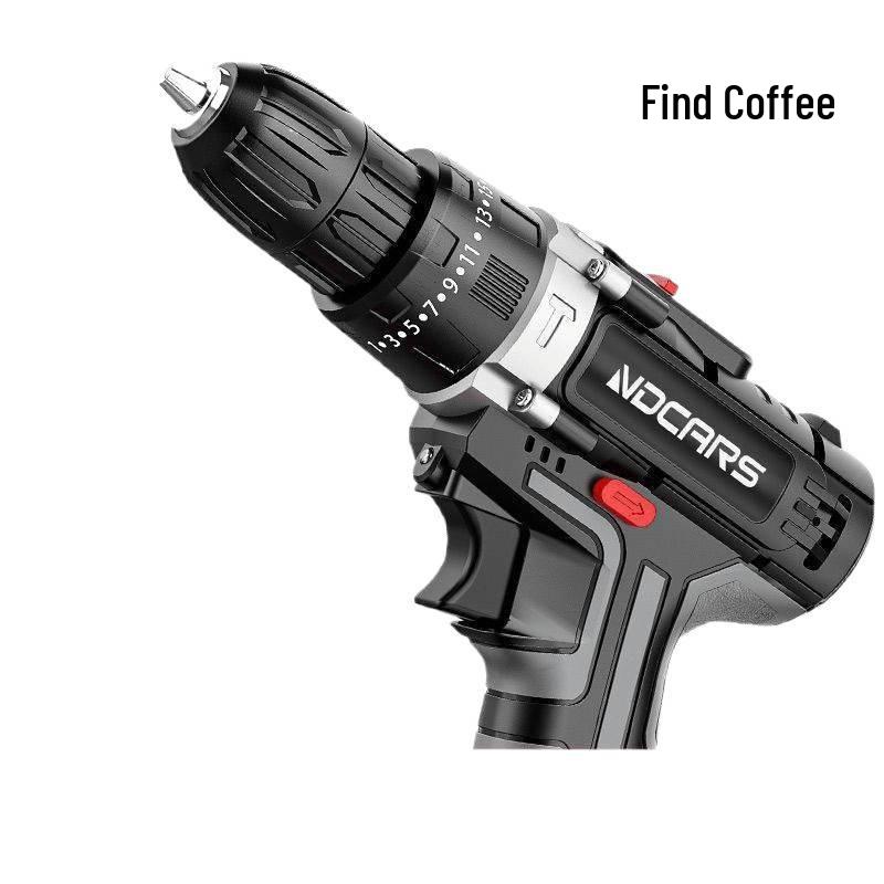 Dual Speed Industrial-Grade Cordless Impact Drill, Rechargeable Electric Screwdriver with Lithium Battery for Household and Multifunctional Use