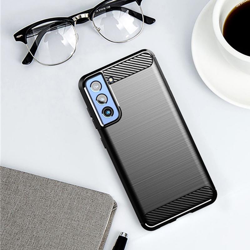 

For Samsung Galaxy S21 FE Case Carbon Fiber Shockproof Silicone Cover For Samsung Galaxy S21 Plus 5G Cover for Galaxy S21 5G