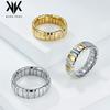 European Starry Sky Diamond Titanium Steel Women's Stackable Midi Ring - Fashionable, High-End Hand Jewelry