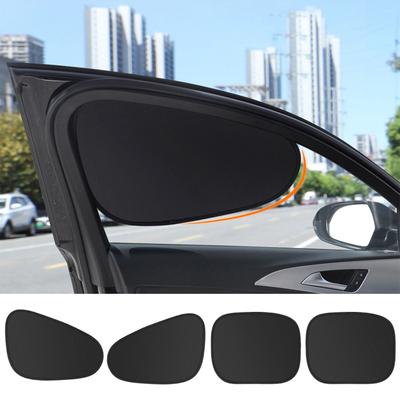 Car Static Cling Sunshade Set Full Vehicle Window Sun Blocker Heat Insulation Side Window Sunshade Panels Foldable Four Pieces
