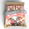 Elephant Mother Love Theme Print Bedding Set 1 Duvet Cover 2 Pillowcases for Adult and Children Luxury Gift Full Size