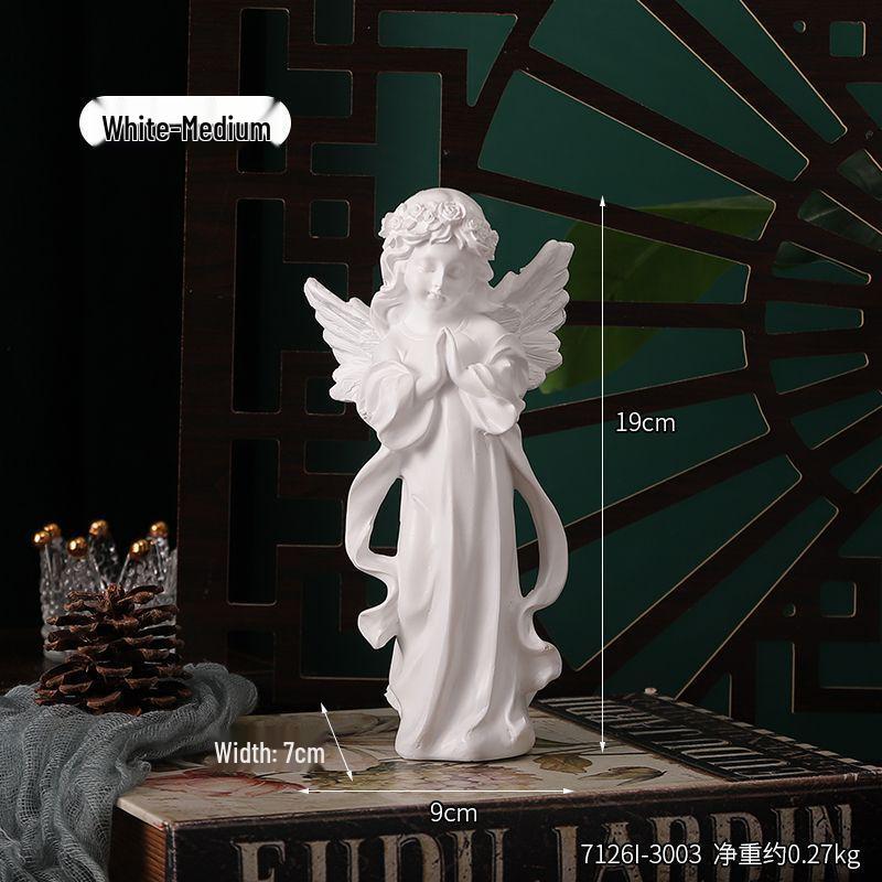 Angel Girl Jewelry Tray Figurine - Creative Resin Sculpture Gift