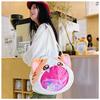 Big Mouth Mew Cartoon Cat Shoulder Bag With Nylon Material For Daily Use