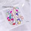 Colorful Crystal Flatback Rhinestones: Heart, Marquise, Octagon & Long Strip Shapes, Approx. 50pcs