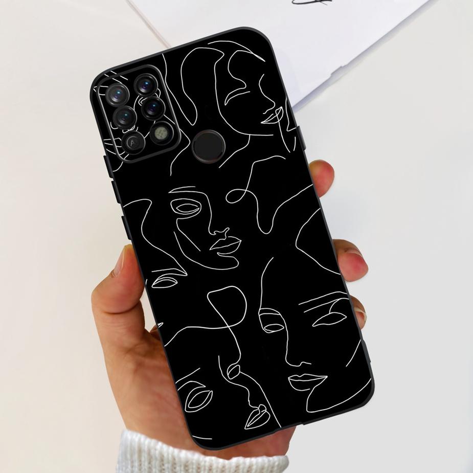 

For Tecno Pova Case LD7 LD7j Colorful Painted Cover Matte Phone Case For Tecno Pova Soft Silicone Fundas 6.8 Back Cover Bumper Tecno Pova