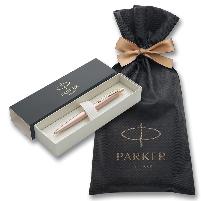 PARKER Jotter XL Ballpoint Pen, Pink Gold (PGT), Medium Nib, Oil-Based Ink, with Brand Logo Wrapping Bag and Gift Box, Premium Quality, Official