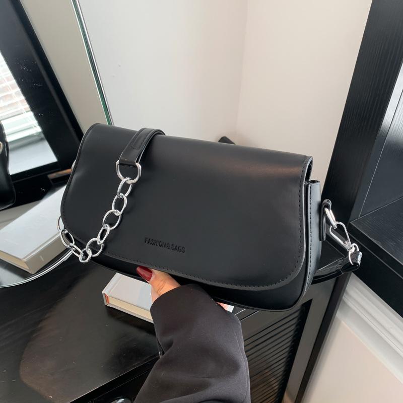 Retro Bag Fashionable Small Square Bag Texture Pu Shoulder Bag Niche Versatile Messenger Bag