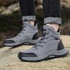 Spring, autumn and winter new hiking shoes men's anti-splashing snow boots sports outdoor shoes velvet men's hiking shoes men