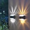 Solar LED Light Outdoor Waterproof Garden Decoration Wall Lamp Smart Light Control Sense Courtyard Balcony Fence Solar Lights