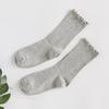Japanese Retro Ruffled Cotton Socks Women Solid Color Ankle Boot Styling Harajuku Christmas Girlfriend Gift Pink Yellow Cute