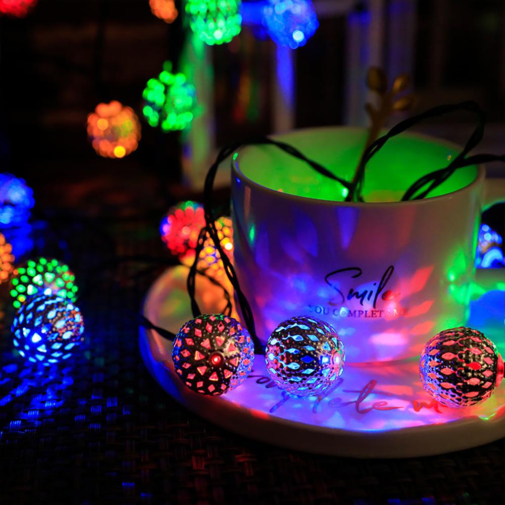 Moroccan Light Guirnalda De Luces Alimentadas Por Energía Solar Colorful Removable Outdoor Decorations Solar Energy