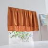 Farmhouse Short Curtain 100% Cotton Drapes for Bathroom Small Window Rod Pocket Tier Curtains Cafe Kitchen Closet Doorway Decor