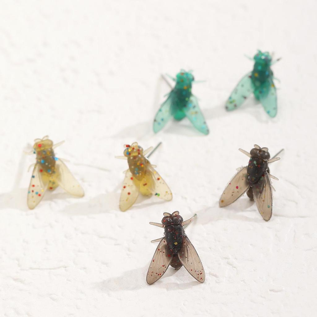 Personalità Esagerata Senso del Design Unico Astrazione Creativa Mini Volo Simulata Orecchini Divertenti