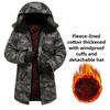 Winter Padded Jacket Men's Plus Velvet Thick Padded Jacket Labor Insurance Work Wind-resistant Padded Jacket Warm Work Cold-proof Clothing