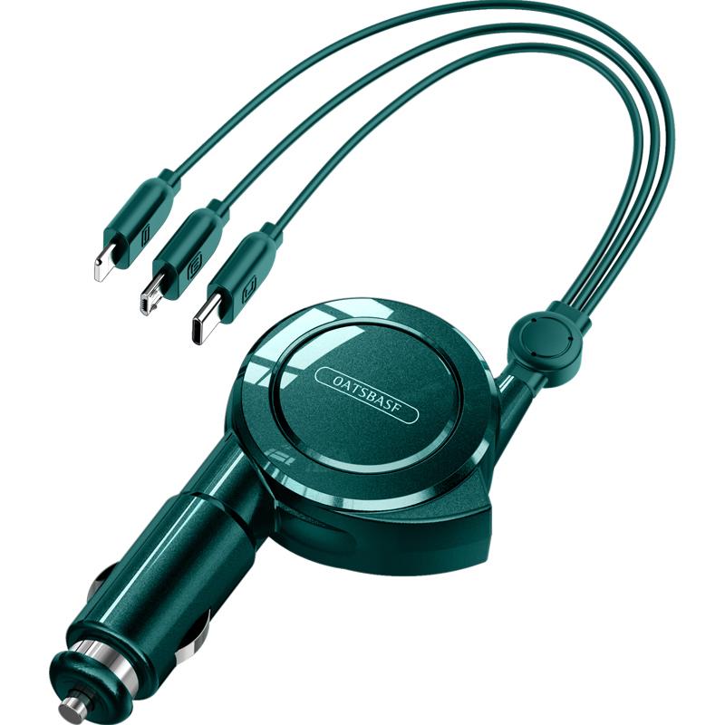 

Автомобильное быстрое зарядное устройство 3A USB 3 в 1, кабель для быстрой зарядки для смартфона, адаптер зарядного устройства Micro USB типа C