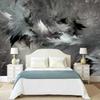 Custom Made Wallpaper Home Improvement Decor 3d Wallpaper For Walls Abstract Art Black And White Feather Mural For Living Room