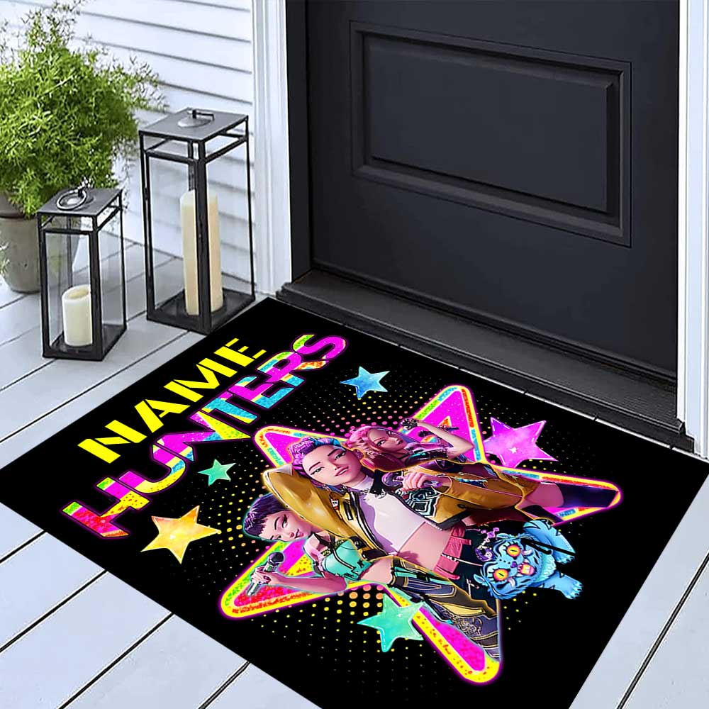 K Pop Demon Hunters Customize your name rug, office chair cushion, home bedroom living room gift.