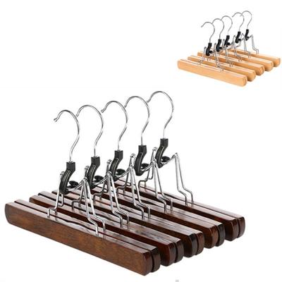 High Quality New 1PC Clothes Hanger Woodiness Retro Color Horse-face Skirt Rack Log Non-slip Hanfu Pants Hook