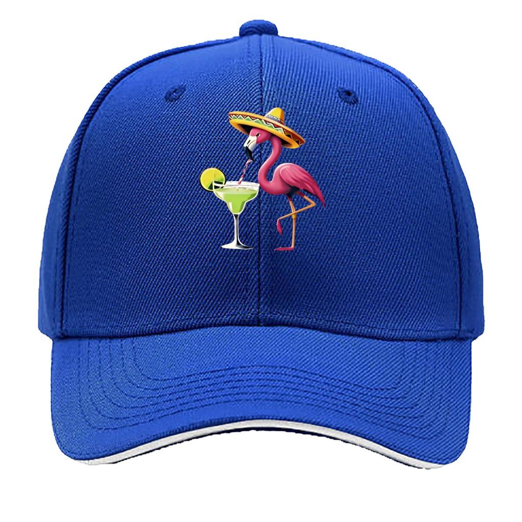 MLFO Flamingo Print Retro Adjustable Lightweight Hat Suitable for Shopping Vacation Fishing Fl Sandwich Baseball Cap
