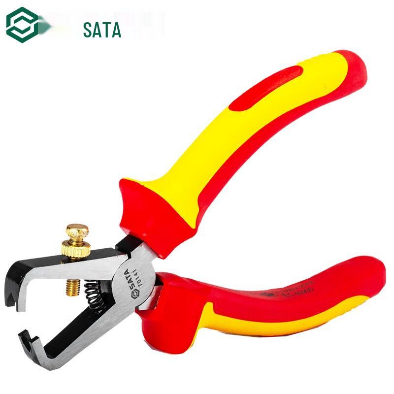 SATA VDE 1000V Insulated Wire Stripper Cutter, 6-inch