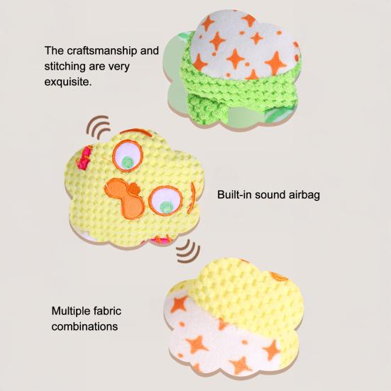Yousheng Plush Animal Dog Chew Toy Boredom Stress Relief Squeaky Frog Cat Rabbit Plushie Bite Resistant Dog Teething Cleaning Interactive Animal