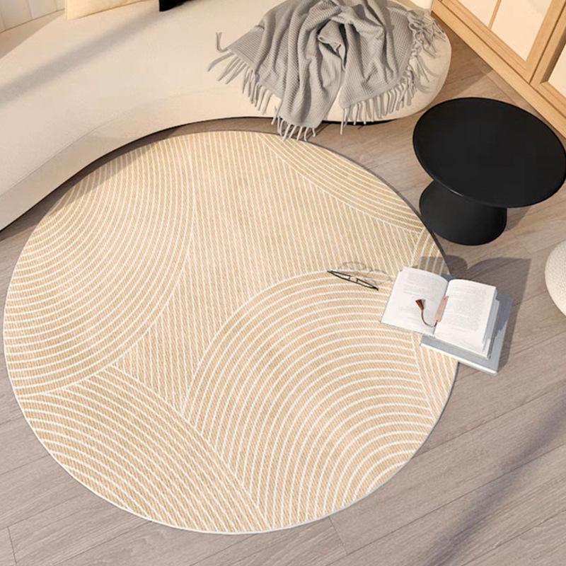 

Круглый ковер цвета французского крема, устойчивый к пятнам, для гостиной, спальни или туалетного столика Diameter 100cm