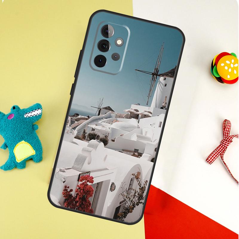 Oia Santorini Greece For Samsung Galaxy A53 A33 A13 A54 A34 A14 A55 A35 A15 A05 A06 A16 A22 A32 A52 Phone Case