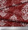 Soimoi Japanischer Krepp-Satin-Stoff mit filigranem Damast-Druck, Meterware, 42 Zoll