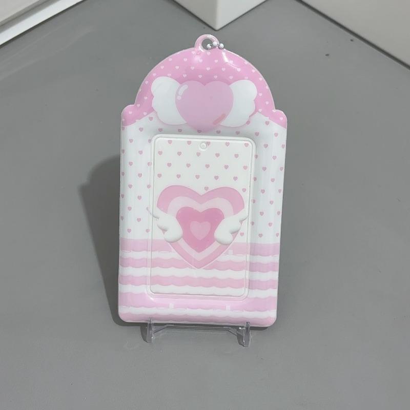 

Кавайный ПВХ фоторамка с кроликом для 3-дюймовой K-pop карты айдола, держатель для полароидных фотокарточек, защитный чехол для ID-карты, сумка-подвеска