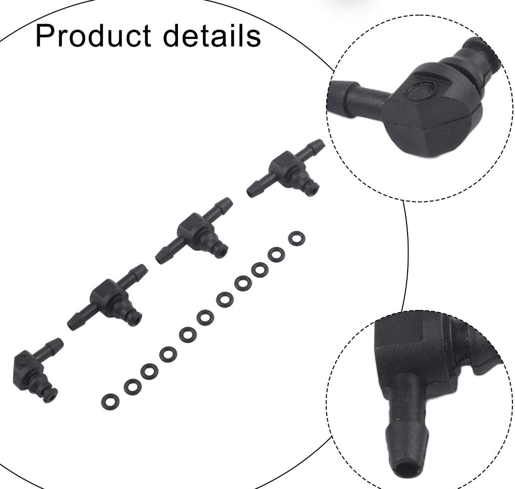 Fuel Flow Connector Diesel Injector Connector Engine Repair BLACK Efficient Fuel Flow Connectors Stable Structure