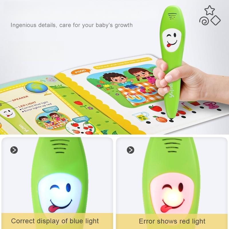 1 Set English Learning Smart Point Touch Talking Pen Learning Machine Voice Sound Book For Kids Educational Toy