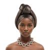 Polyester African Gele Headwrap Front Knot Elegant Headpiece Chic Nigerian Yoruba Turban  Party