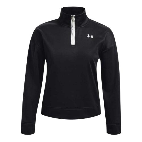 Under Armour Top reflectante de forro polar con cremallera de un cuarto para mujer/señora