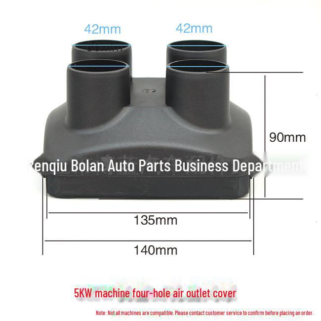 Black Plastic Air Outlet Cover for Parking Heater - Single, Double, and Four Hole Options