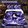 Personalized 3Pcs Bedding SetSolo Leveling Custom Text Duvet Cover Pillowcase Set Bedroom Gift