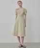 Ollibeudeollibeu Voluminous Sleeve Wrap Collar Dress Ow6Mo5560